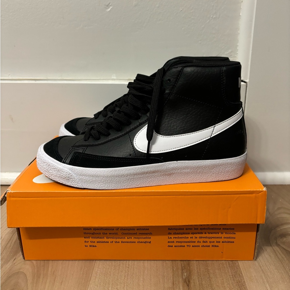 Nike Black and White High-Top Sneakers